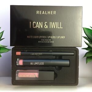 RealHer I Can & I Will Lipstick Set - Pink and Black